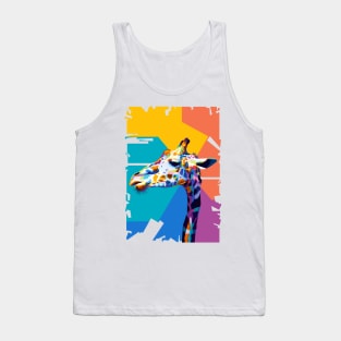 Animals Giraffe Wpap Art Tank Top